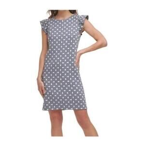 NWT Jessica Howard Polka-Dot Black Short Sleeve Shift Dress size 4